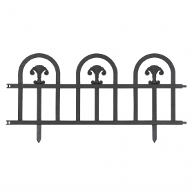 Rasenkante Gartenpalisade schwarz 240x30 Satz mit 4 Stück - GOP 1 Grindi - 1