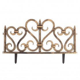 Rasenkante Gartenpalisade, antike Bronze 240x36,5 Satz mit 4 Stück - GOP 2 Grindi - 1