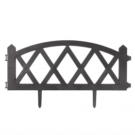 Rasenkante Gartenpalisade, schwarz 240x32,5 Satz mit 4 Stück - GOP 3 Grindi - 1