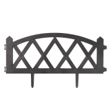 Rasenkante Gartenpalisade, schwarz 240x32,5 Satz mit 4 Stück - GOP 3 Grindi - 1