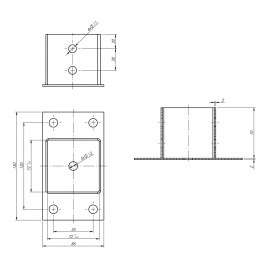 Aufschraubhülse Bodenhülse Pfostenträger Stützenfuß - PSPN Feuerverzink GRUNDLINE - 2