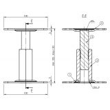 Stützenfuß Pfostenträger höhenverstelbar Gewinde Schwarz - PR GRUNDLINE - 3