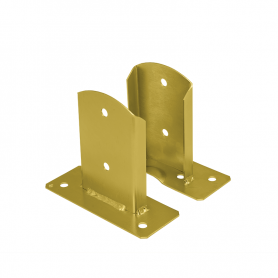 Stützenfuß Pfostenträger Pfostenanker - galvanisiert gelb - PSD GRUNDLINE - 1