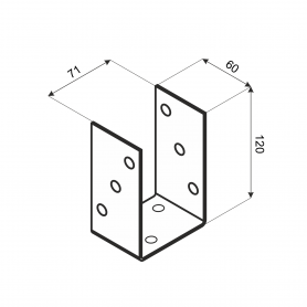 Aufschraubhülse Bodenhülse Pfostenträger Stützenfuß - PSO galvanisiert gelb GRUNDLINE - 2