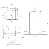 Aufschraubhülse Bodenhülse Pfostenträger – rechteckig Schwarz - PSP GRUNDLINE - 3