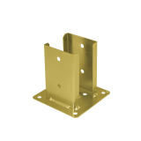 Dekorativ Stützenfuß Pfostenträger Pfostenanker - galvanisiert gelb - PSPD GRUNDLINE - 4