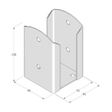 Stützenfuß Pfostenträger Pfostenanker - galvanisiert gelb - PSPW GRUNDLINE - 2