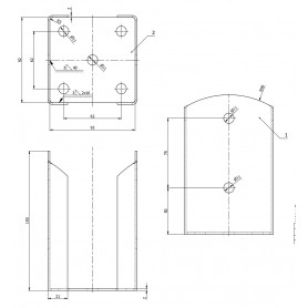 Stützenfuß Pfostenträger Pfostenanker - galvanisiert gelb - PSPW GRUNDLINE - 3