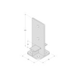 Stützenfuß Pfostenträger Pfostenanker - galvanisiert gelb - PUW GRUNDLINE - 2