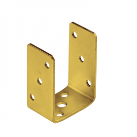 Aufschraubhülse Bodenhülse Pfostenträger Stützenfuß - PSO galvanisiert gelb GRUNDLINE - 4