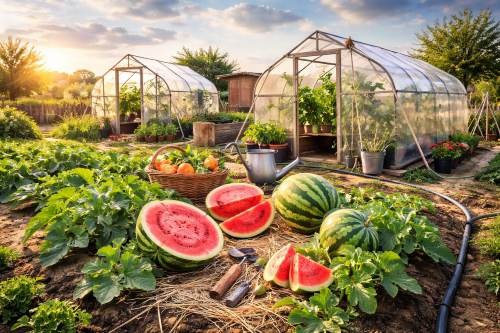 Anbau von Wassermelonen im Freiland – Gewächshaus oder Folientunnel?